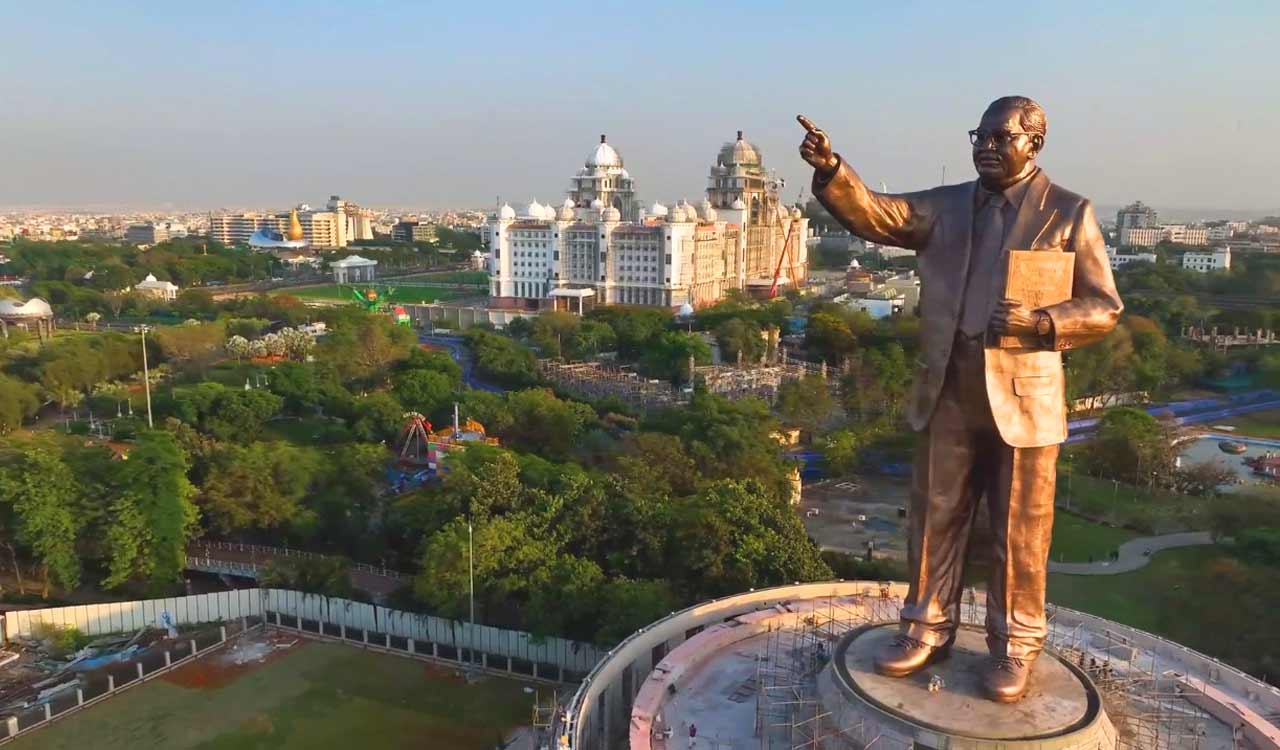 Unveiling of Telangana’s Ambedkar Statue: People from across India reach Hyderabad