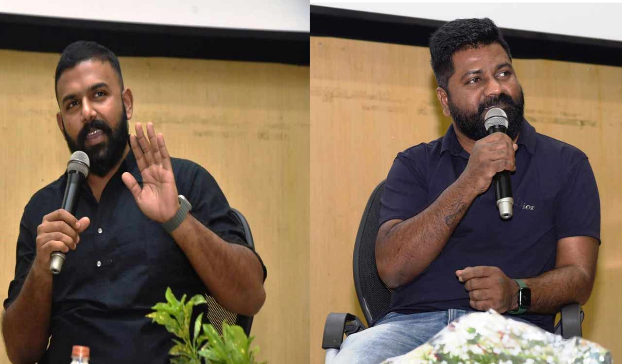 Directors Venu Udugula, Tharun Bhascker interact with NIT Warangal students