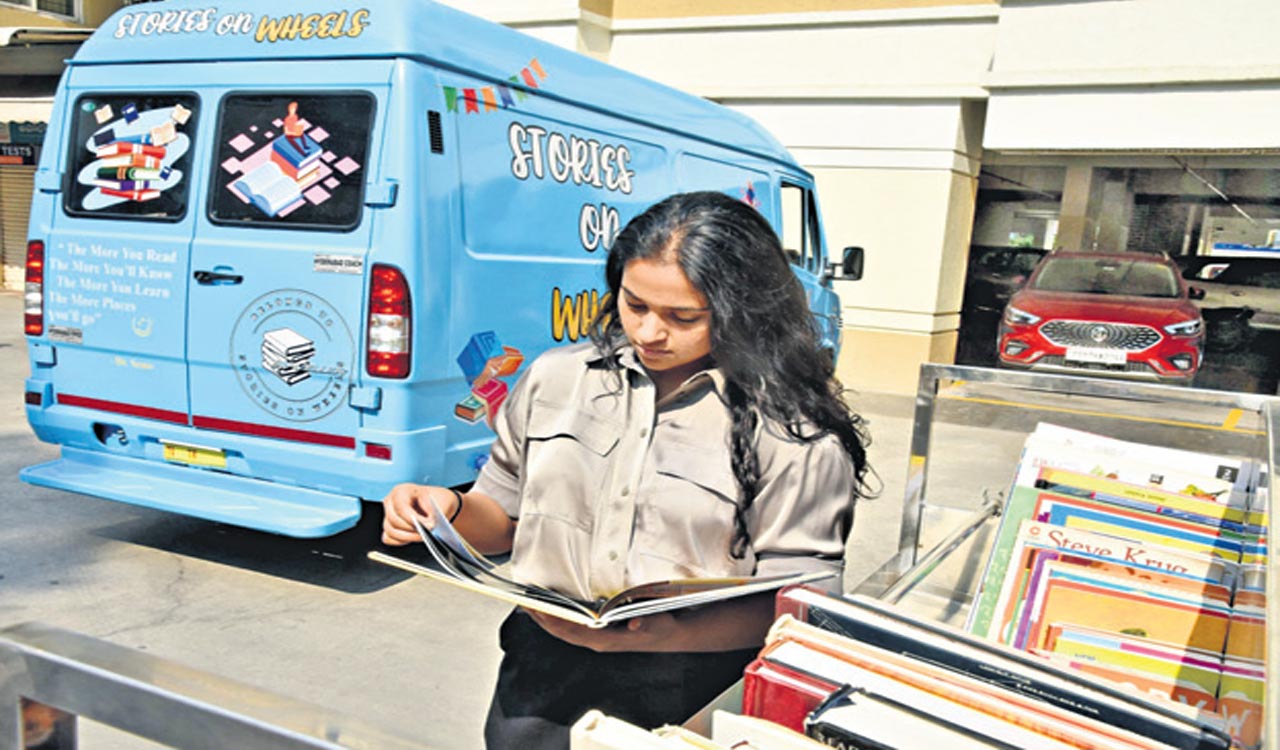 How a visit to village inspired this Class 11 student from Hyderabad to launch ‘Stories on Wheels’