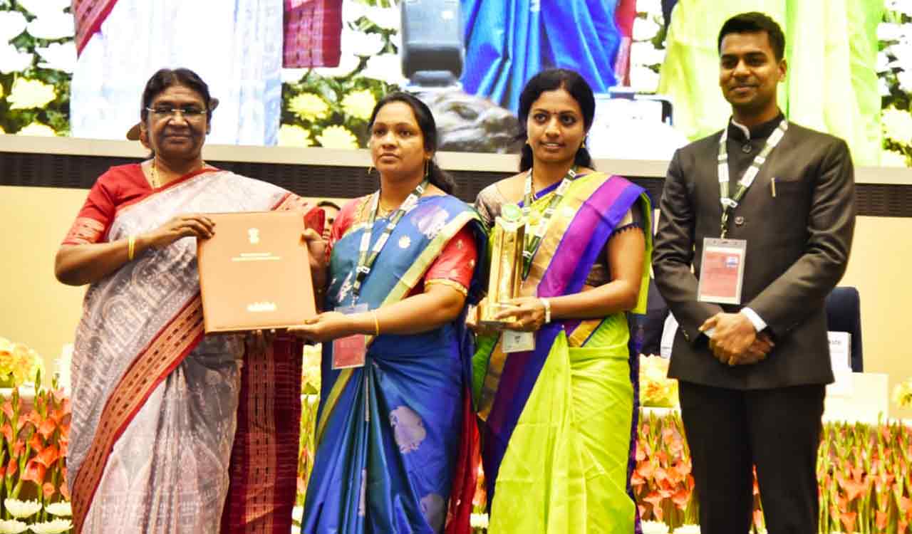 Gauthampur gram panchayat in Kothagudem wins first prize at national level