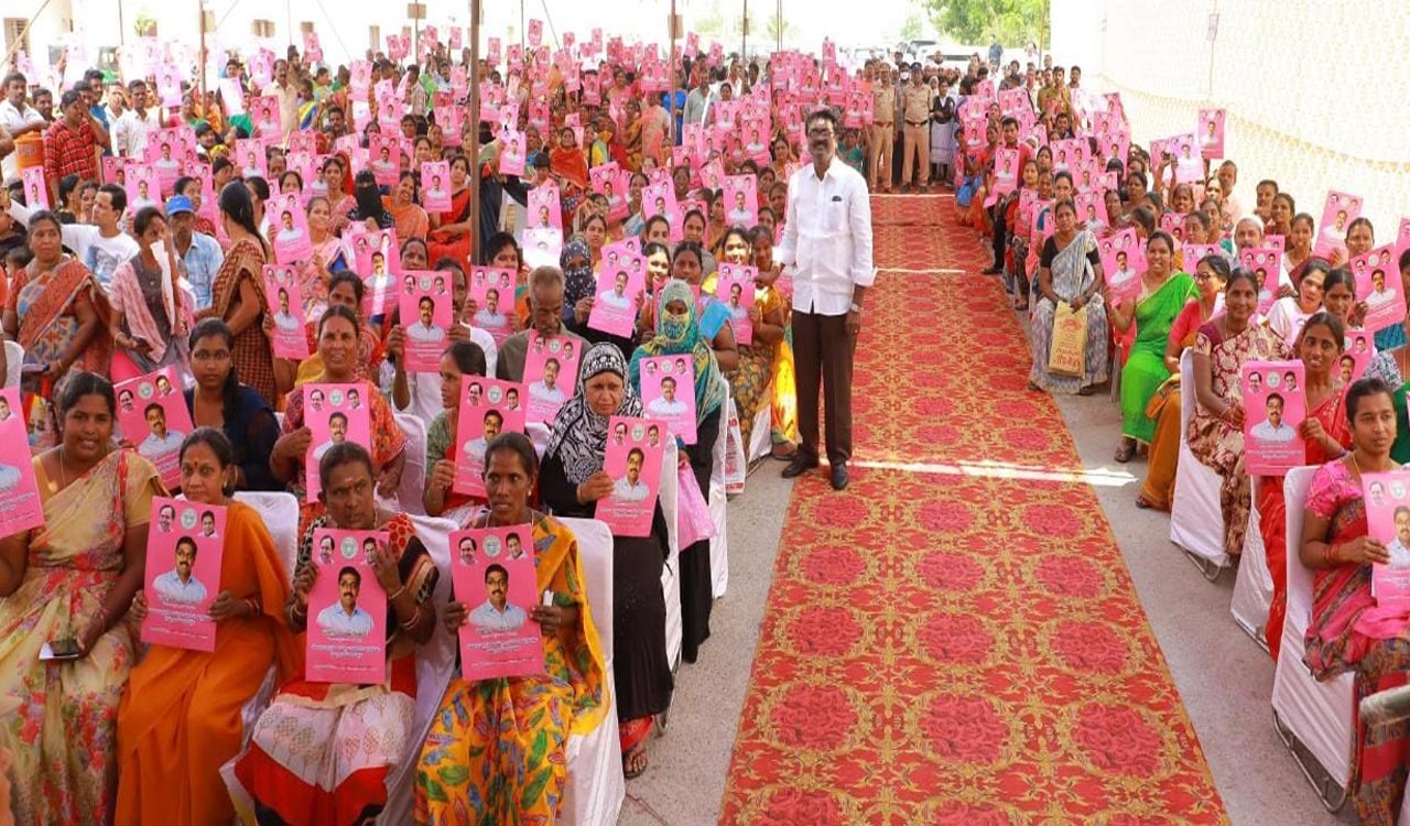Khammam: Puvvada Ajay Kumar hands over pattas to 2BHK beneficiaries