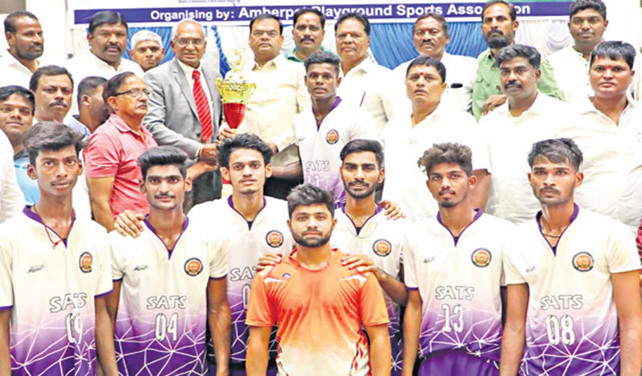 SATS men’s team wins Gyaneshwar Goud Volleyball tournament