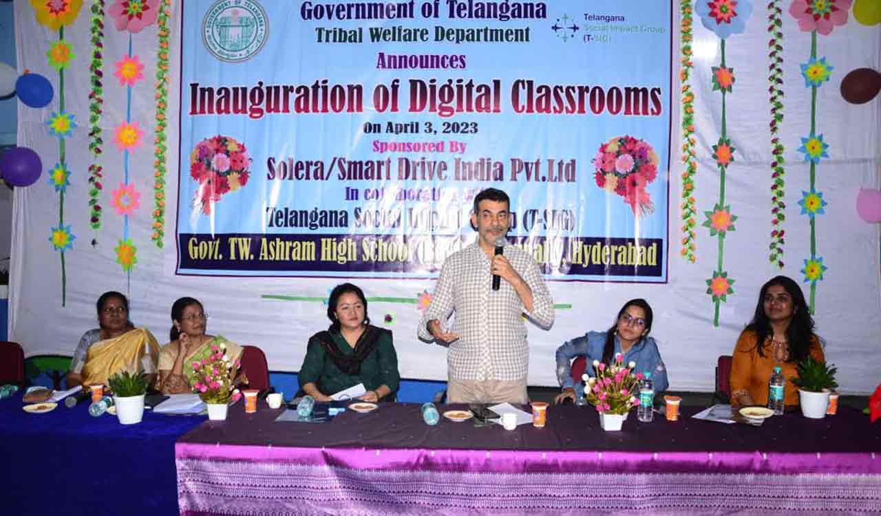 Hyderabad: Digital classrooms for tribal welfare ashram boys school inaugurated at Bowenpally