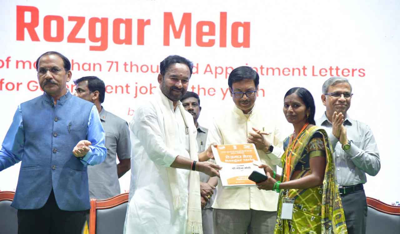 Rozgar Mela: Kishan Reddy hands over appointment letters to new recruits