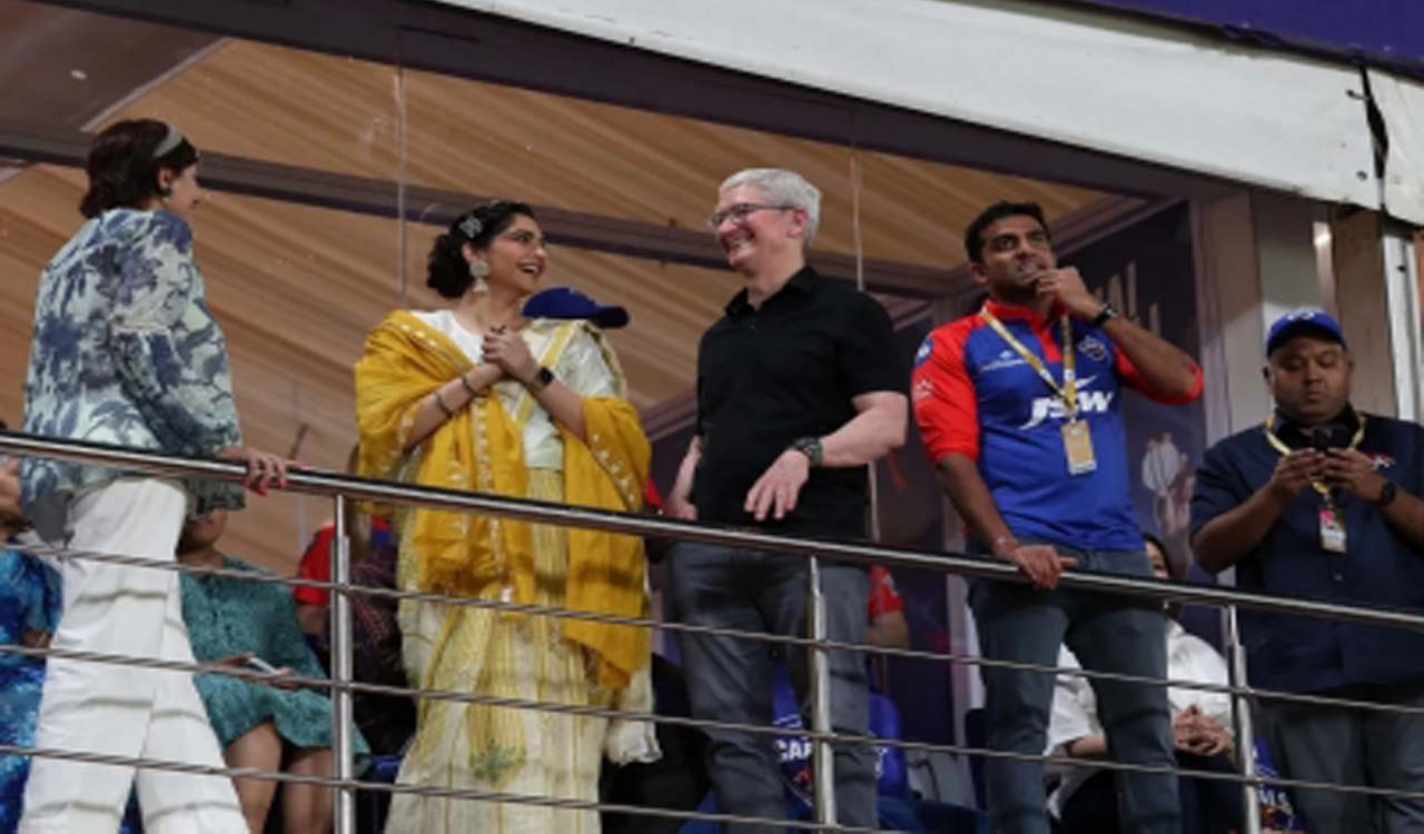 IPL 2023: Tim Cook spotted at DC vs KKR match in Delhi