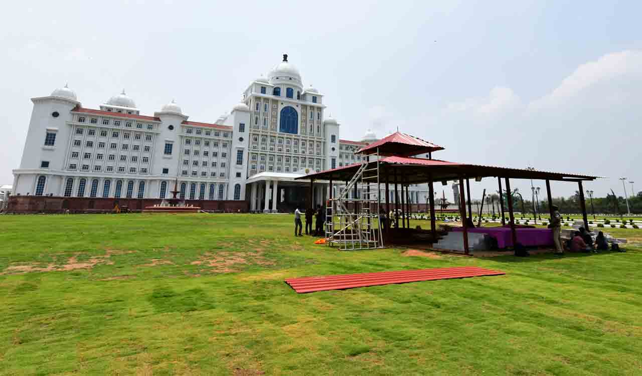 Telangana: Arrangements in full swing for inauguration of new Secretariat