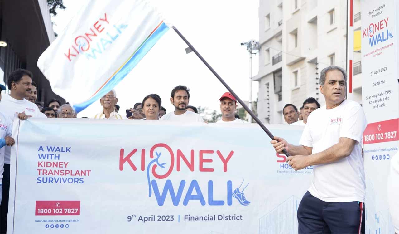 Hyderabad: Star Hospitals organises Walkathon to raise awareness on kidney care