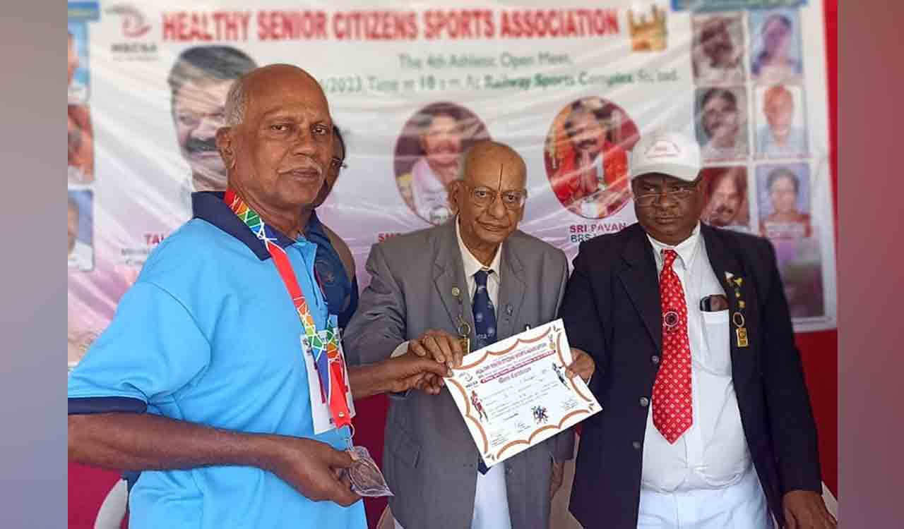 Kothagudem: Veteran sprinter wins medals at national open athletic meet