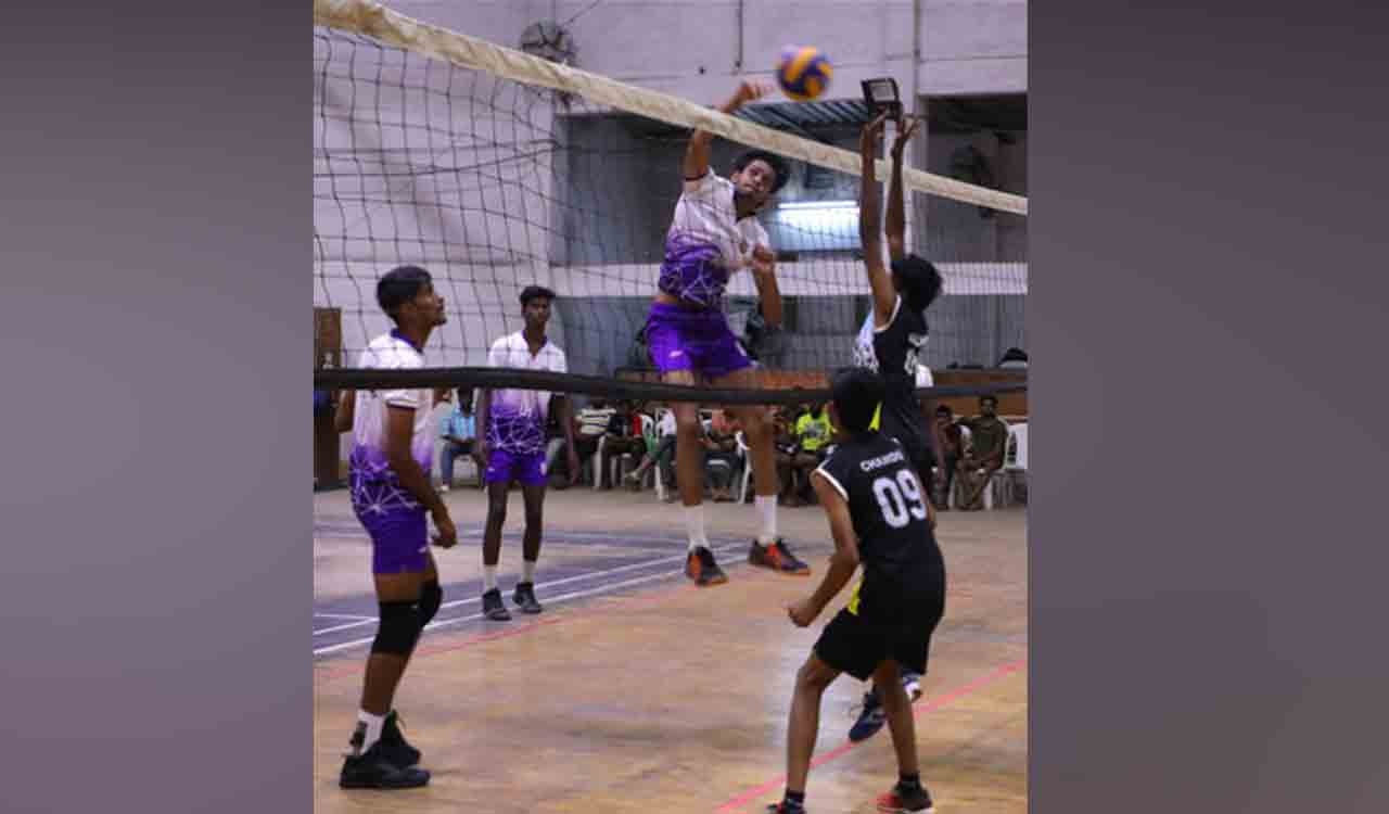 SATS men’s team crushes Sports School in Gyaneshwar Goud Volleyball Tournament