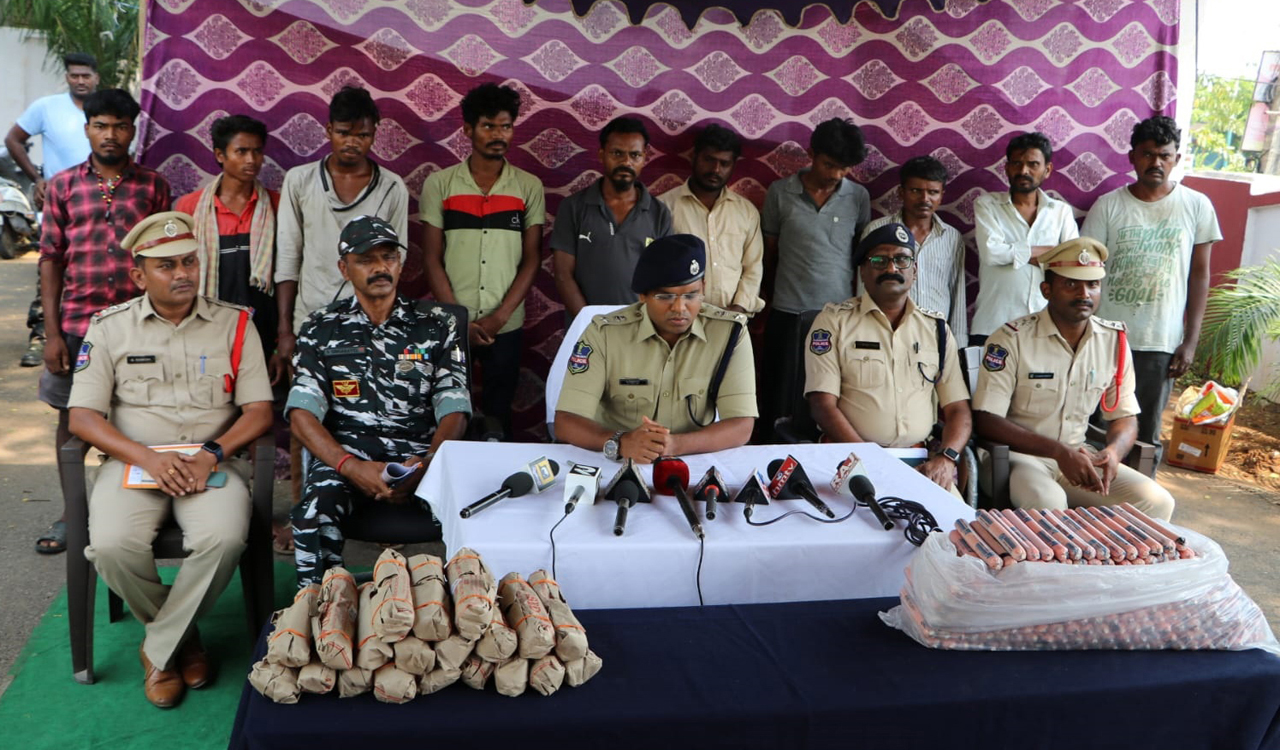 Ten held with huge haul of explosive material in Kothagudem