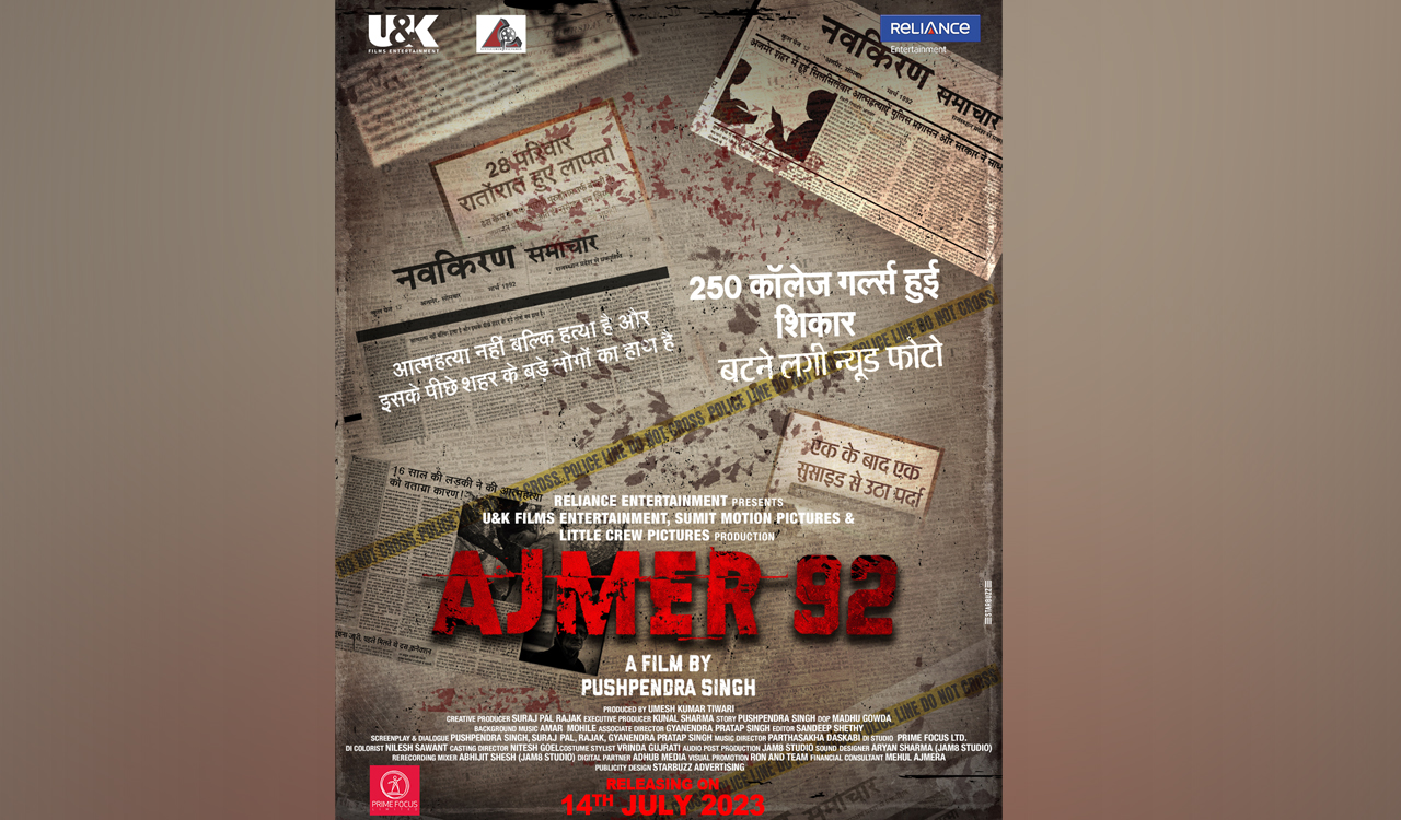‘Ajmer-92’ first poster released; film to hit screens on July 14 