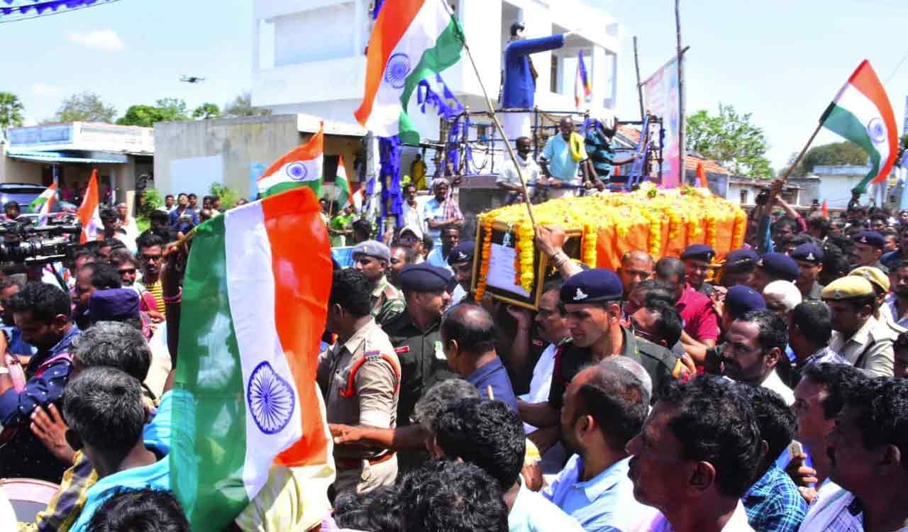 Sircilla: Homage paid to martyred Army jawan