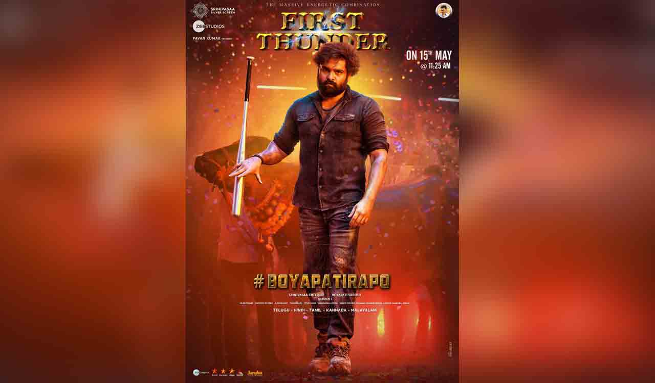 BoyapatiRapo’s first glimpse will release on May 15