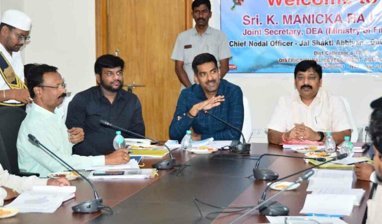 Jal Shakti Abhiyan Chief Nodal Officer K Manica Raj in Jangaon