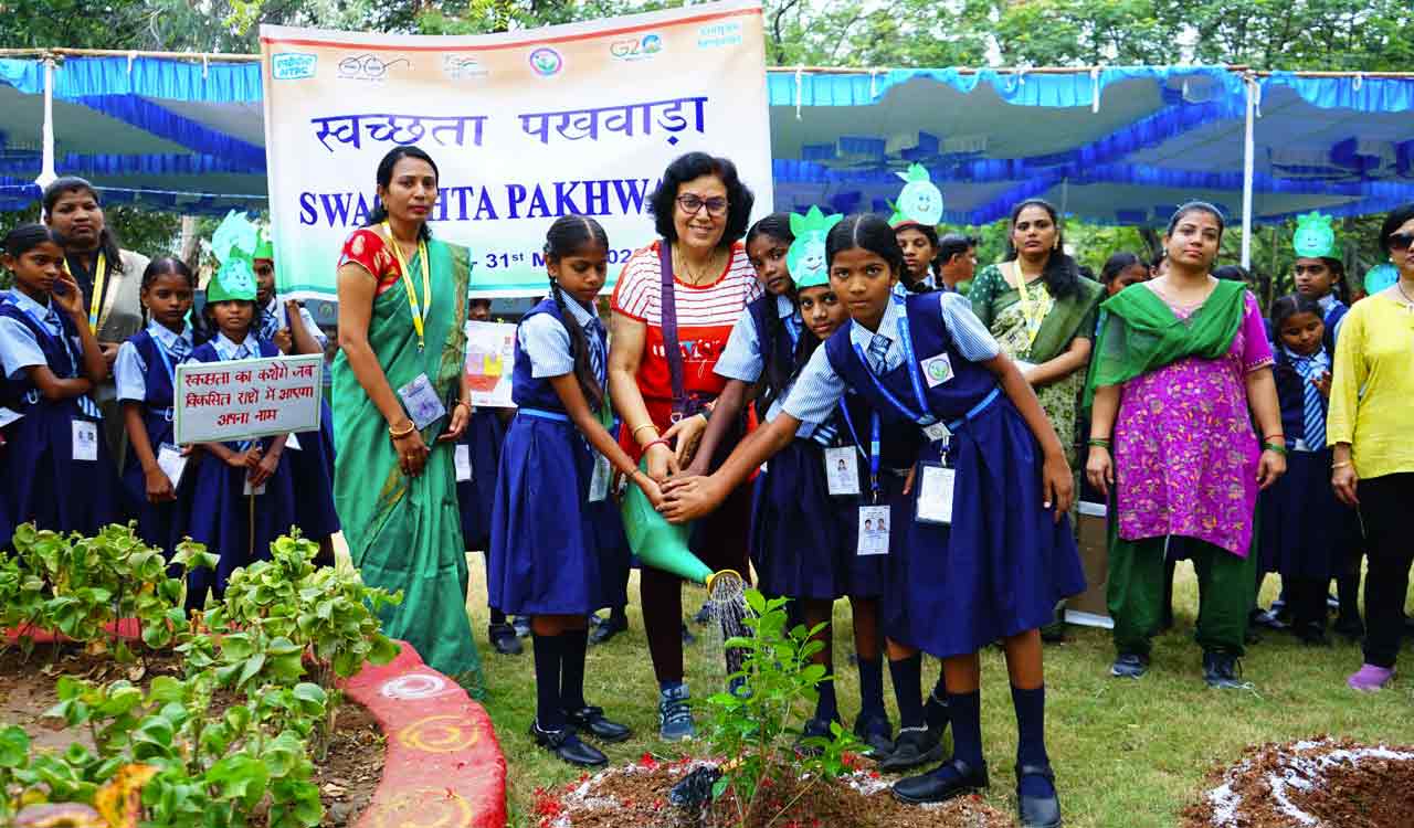 Telangana: GEM participants march through NTPC-Ramagundam for sanitation
