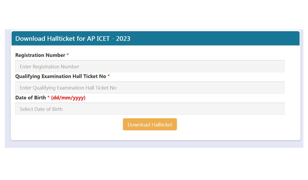 How to download AP ICET 2023 hall ticket