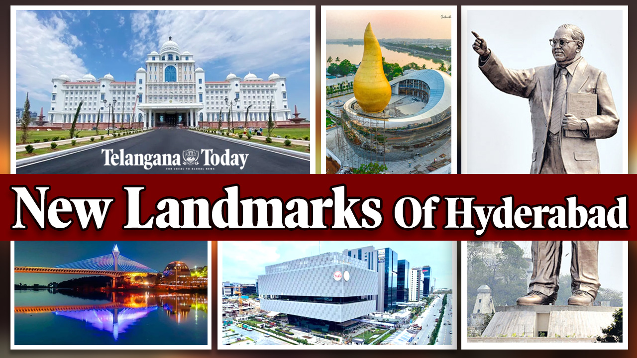 New Landmarks Of Hyderabad | Secretariat, Ambedkar Statue, Martyrs Memorial, T Hub, Cable Bridge