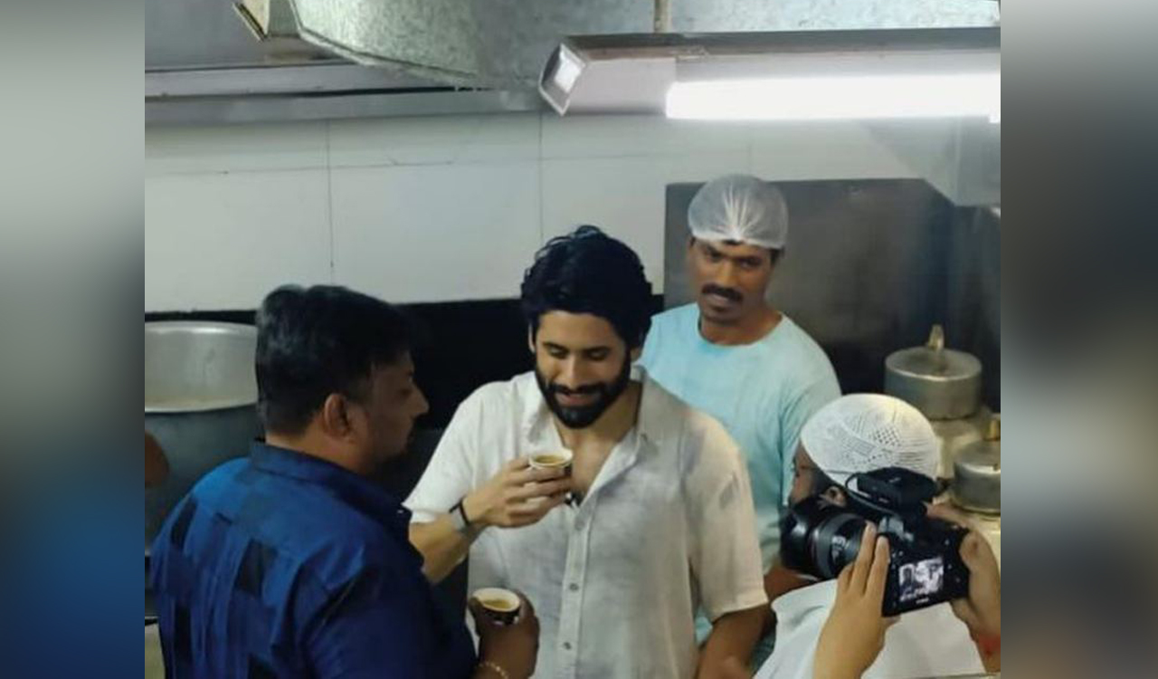 Naga Chaitanya indulges in mutton biryani, Osmania biscuits during visit to Old City