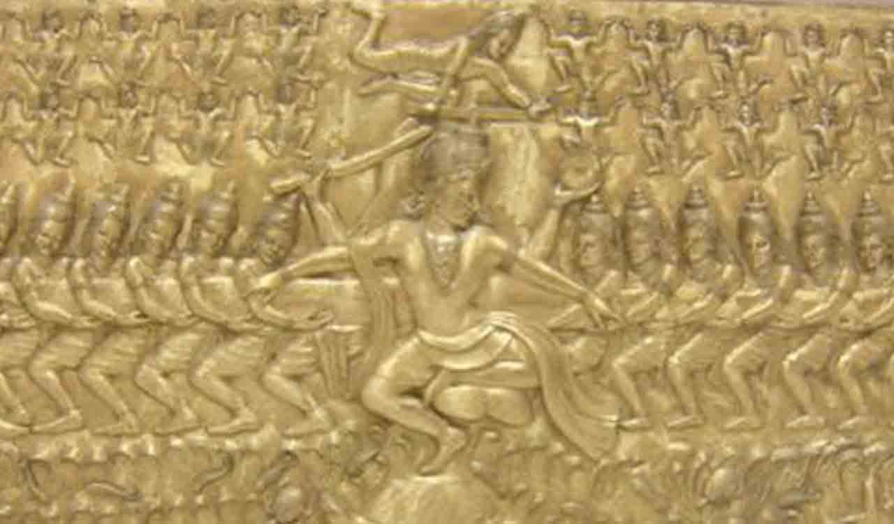 The sculptor of mural in new Parliament building