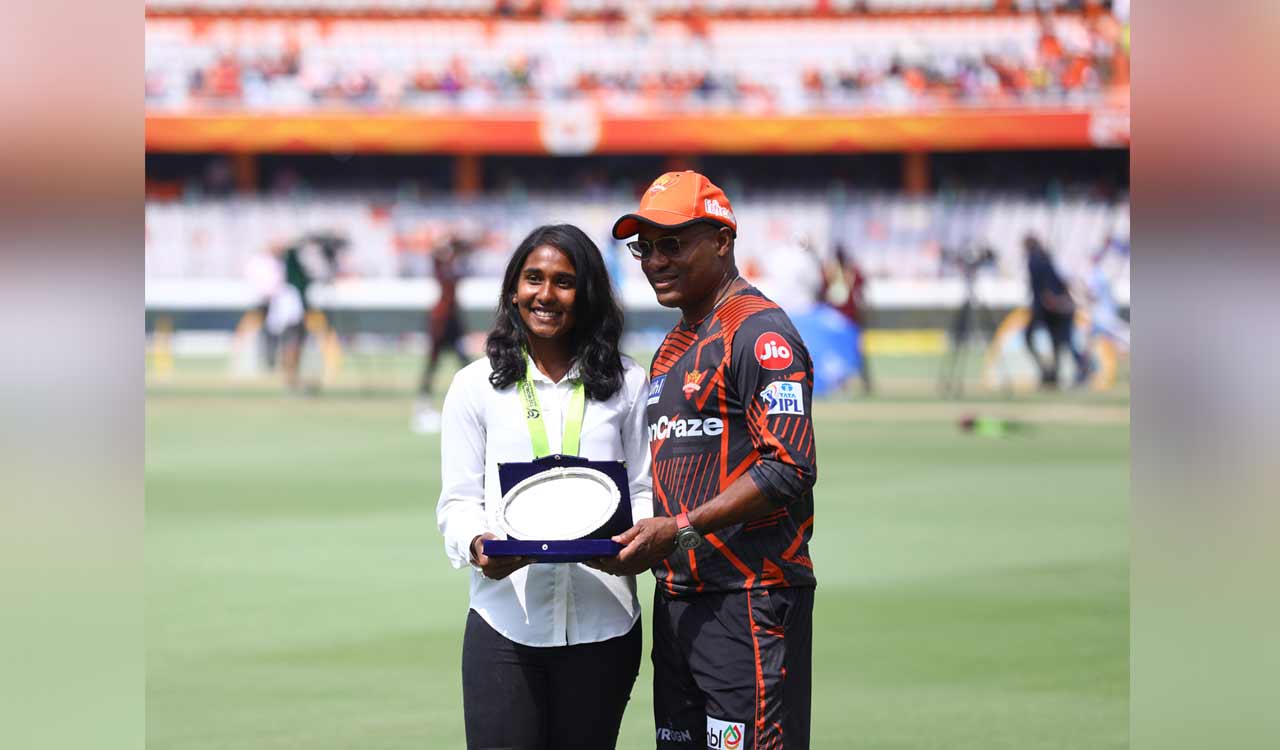 Hyderabad cricketer Trisha’s big fan moment, gets felicitated by Brian Lara