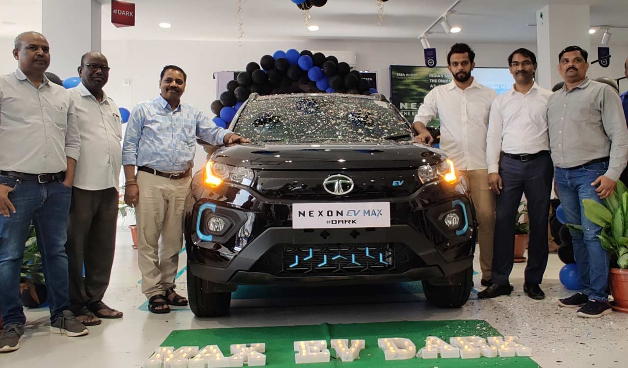 Tata Nexon EV Max Dark Edition unveiled in Hyderabad