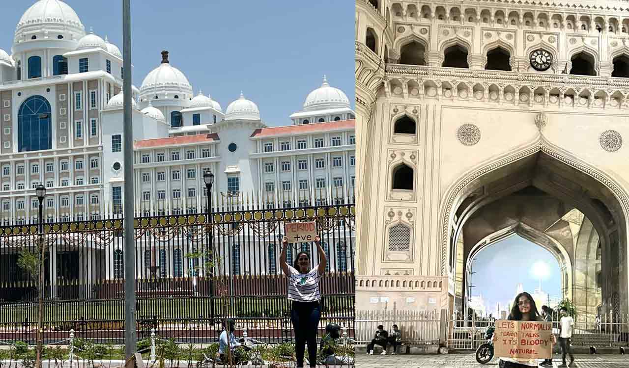 Activists hit up famous spots in Hyderabad to create awareness on periods