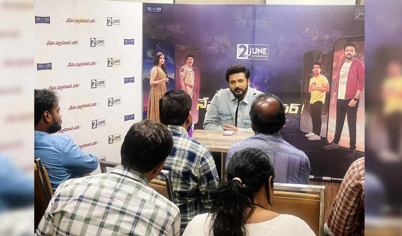 Ganesh Bellamkonda interacts with the press about ‘Nenu Student Sir’ release