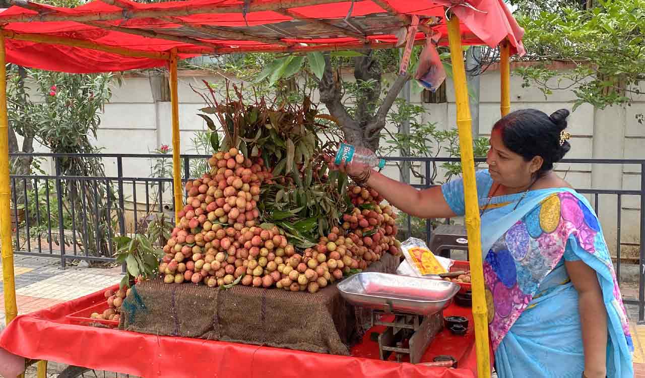 Lychees back in Hyderabad market