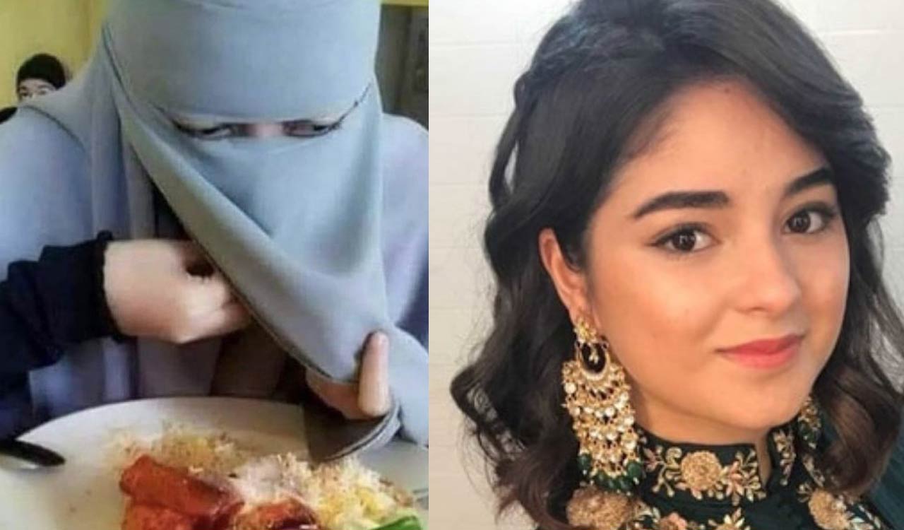 Zaira Wasim supports women eating in a niqab