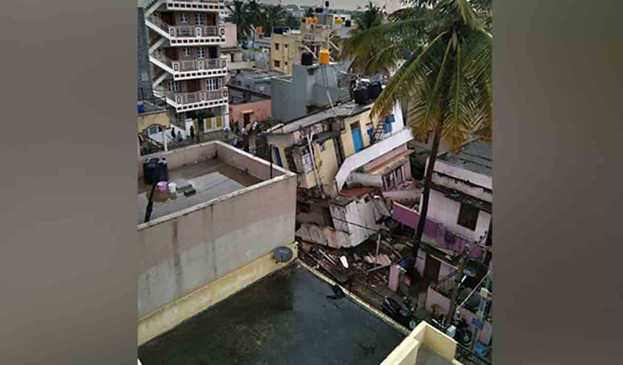 Building collapses in Bengaluru after heavy rains lash city