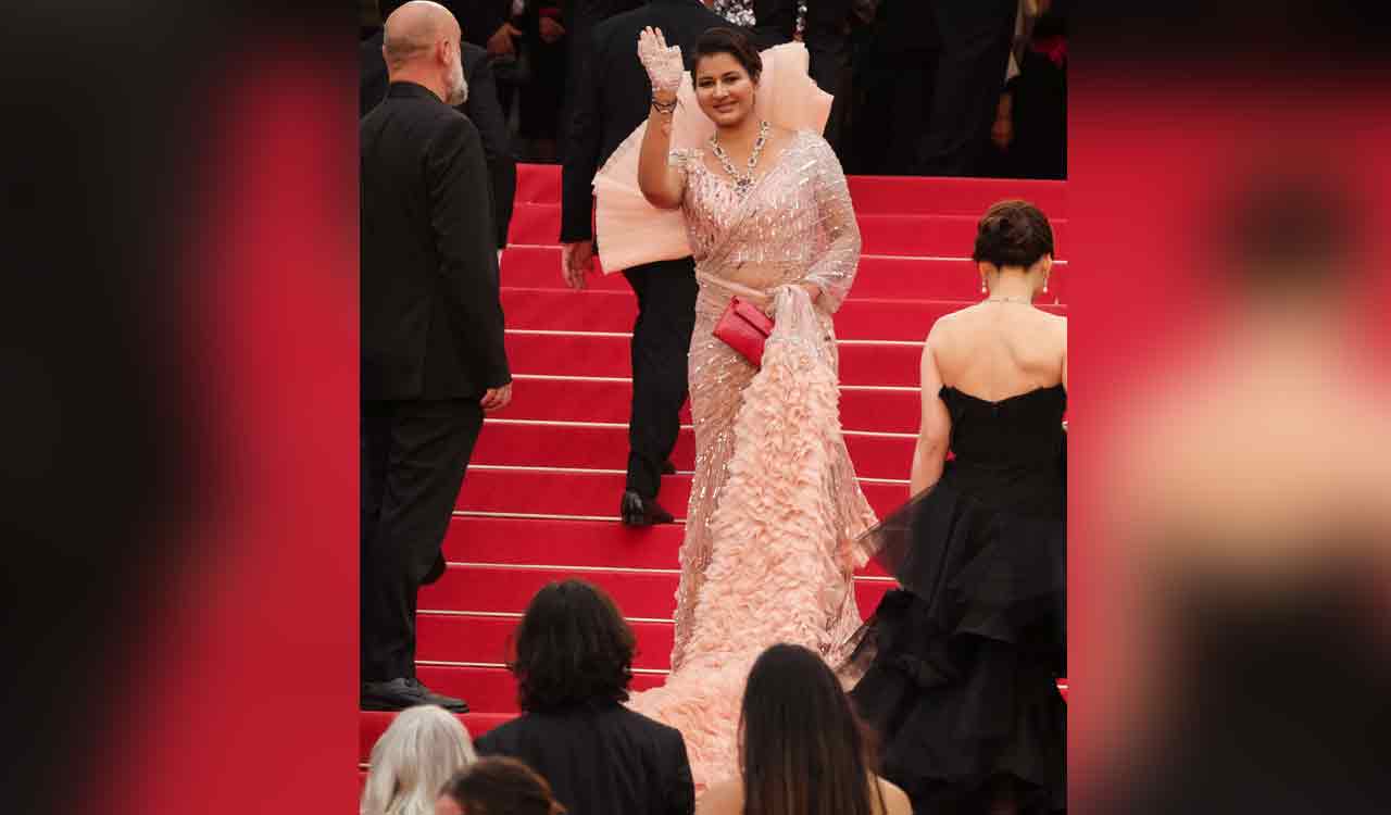 Sudha Reddy walks the red carpet for Leonardo DiCaprio’s film at Cannes Film Festival