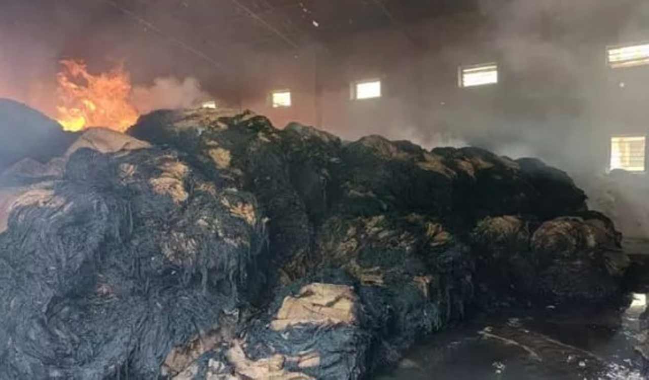 Mahabubnagar: Fire breaks out in Civil Supplies godown