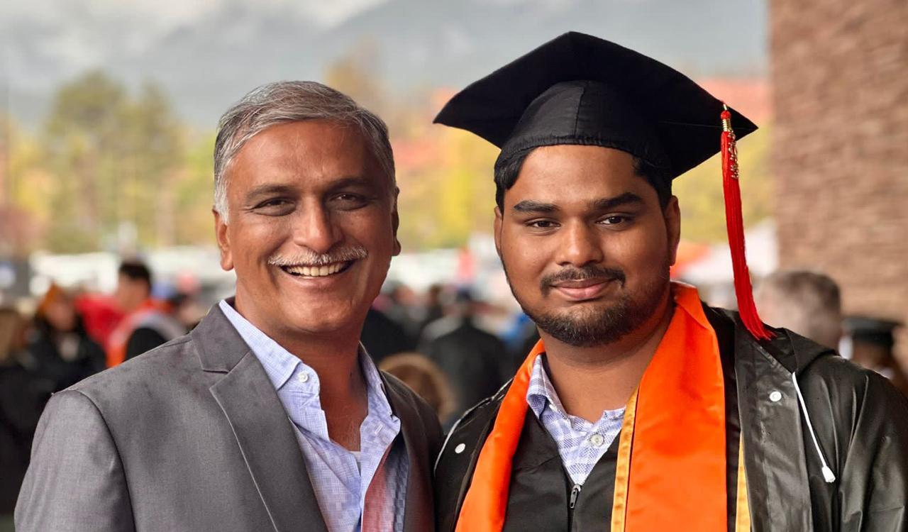 Harish Rao attends son’s graduation in the US
