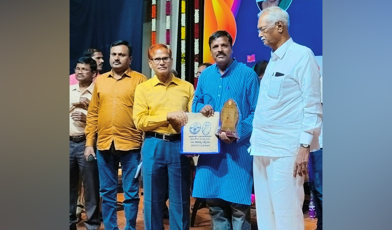 Nirmal poet felicitated in national conference on children’s literature