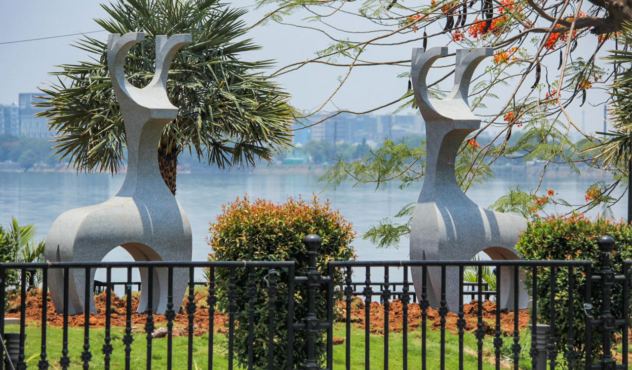 Hyderabad’s PVNR Marg gains more aesthetic hues, gets eight single stone carved deers