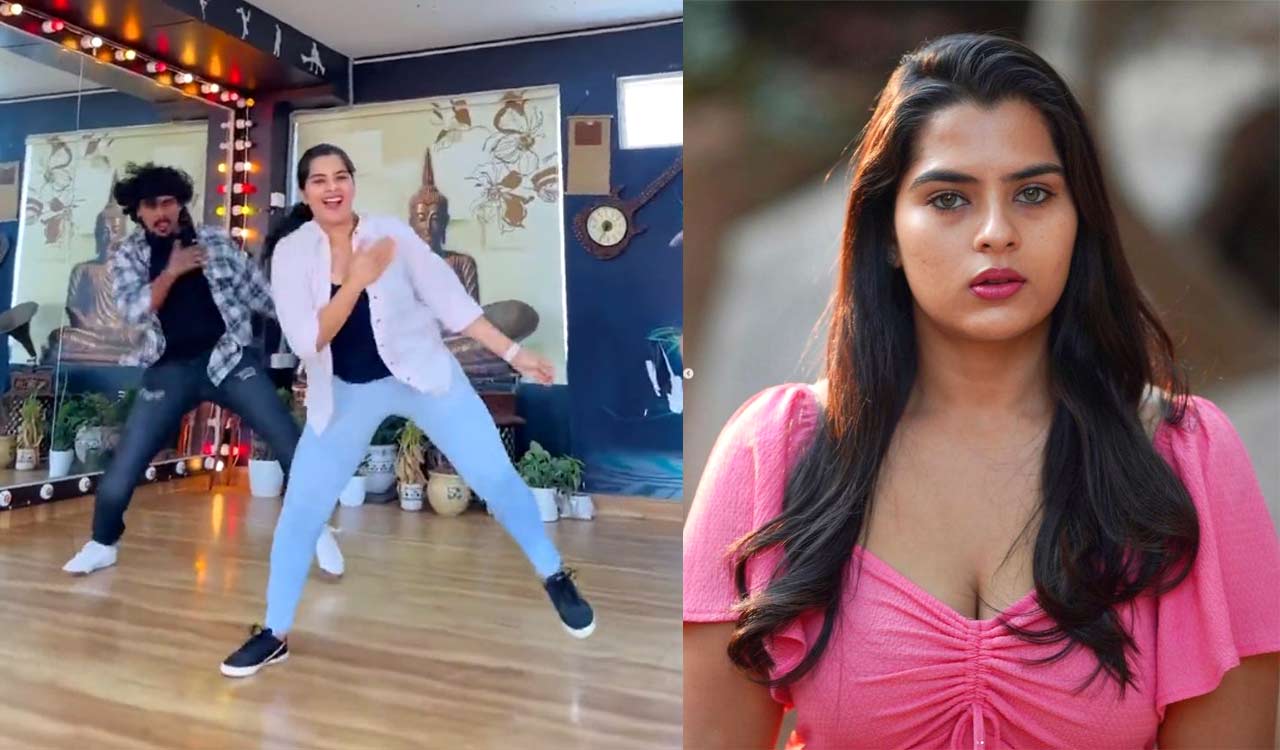 Actor Kavya Kalyanram dances to Chiranjeevi’s Bholaa Mania