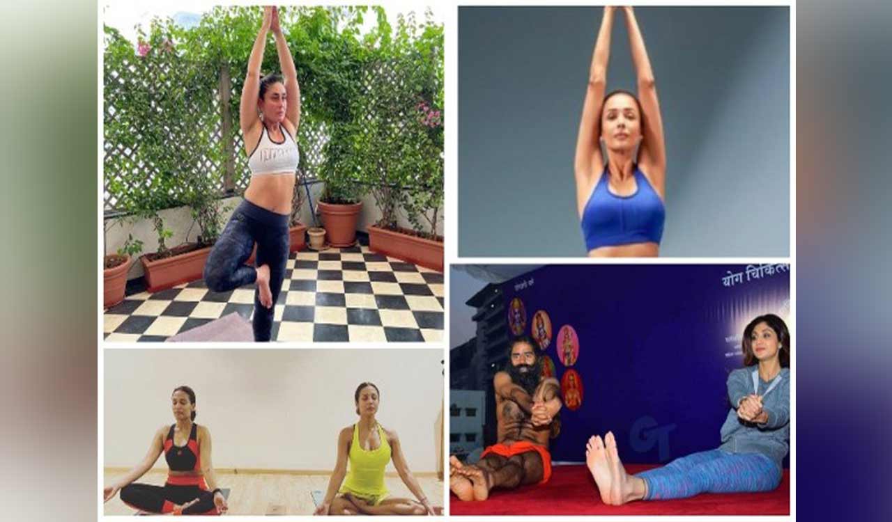 Bollywood divas practice yoga to stay fit