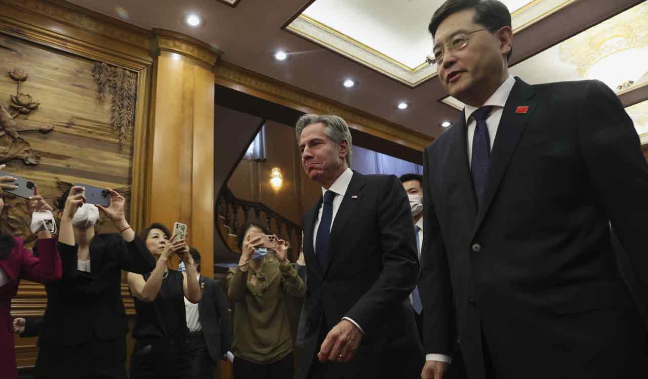 US Secretary of State Blinken in Beijing; holds extensive talks with Chinese FM