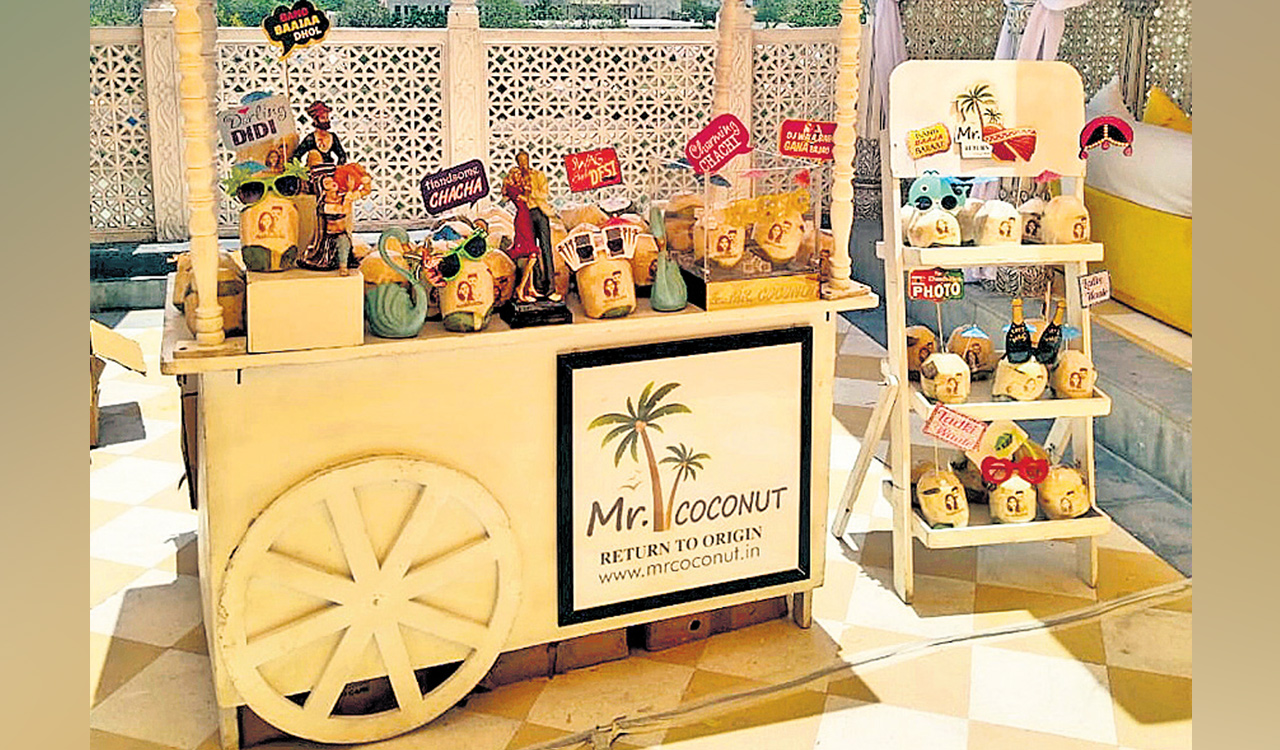 Customised carved coconuts, a trend booming in Hyderabad