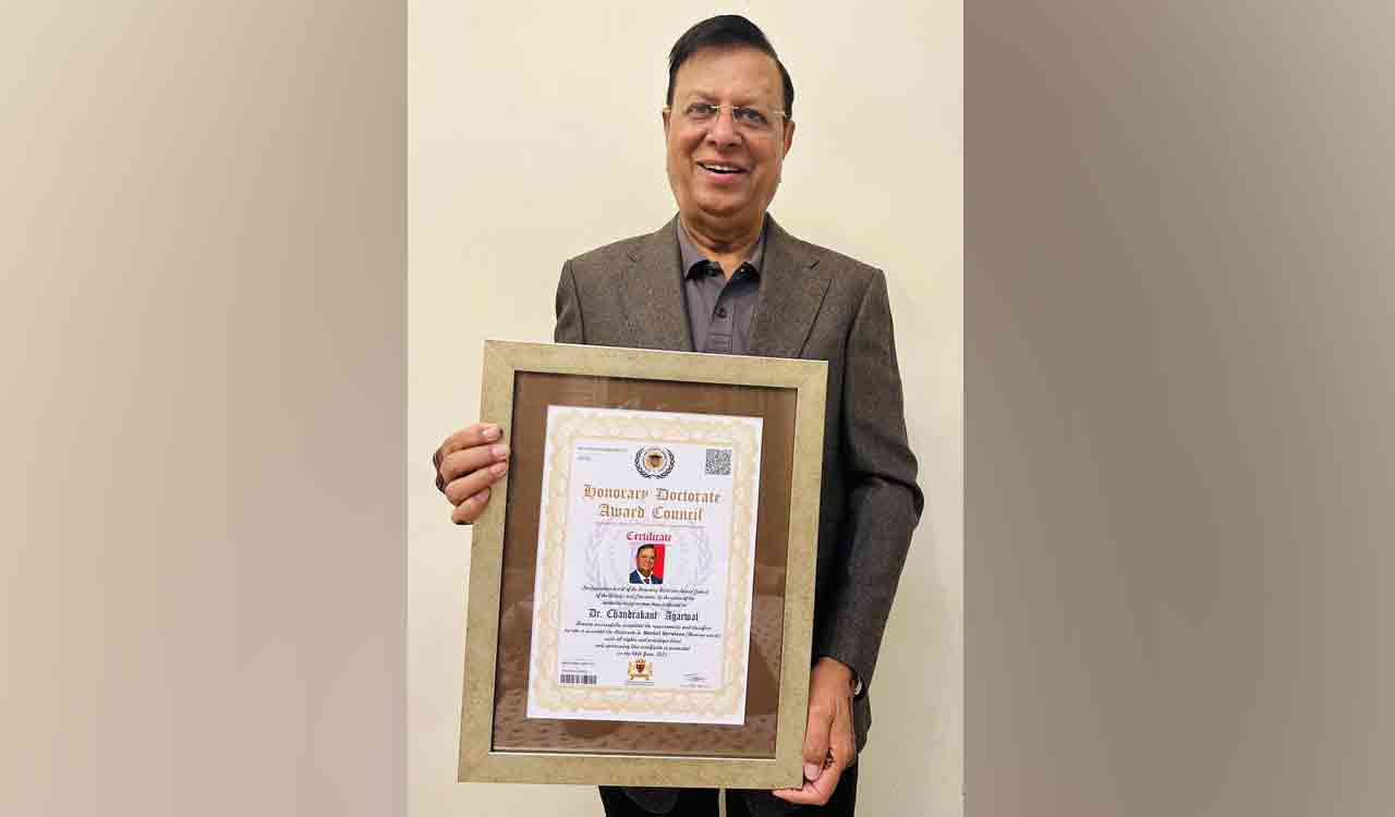 Dr. Chandrakant Agarwal of TSCS Hyderabad honored with Int’l recognition