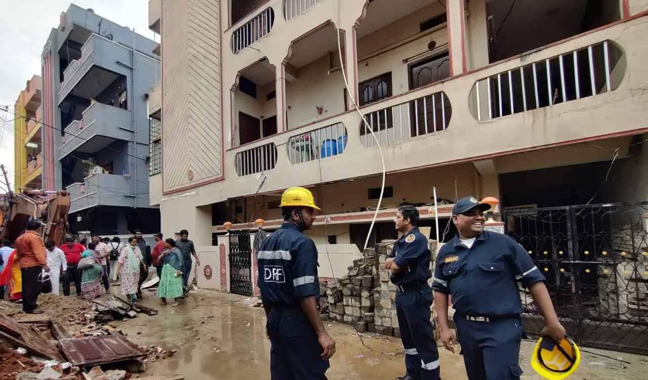 Hyderabad: Building tilts in Chintal after an attempt to lift it