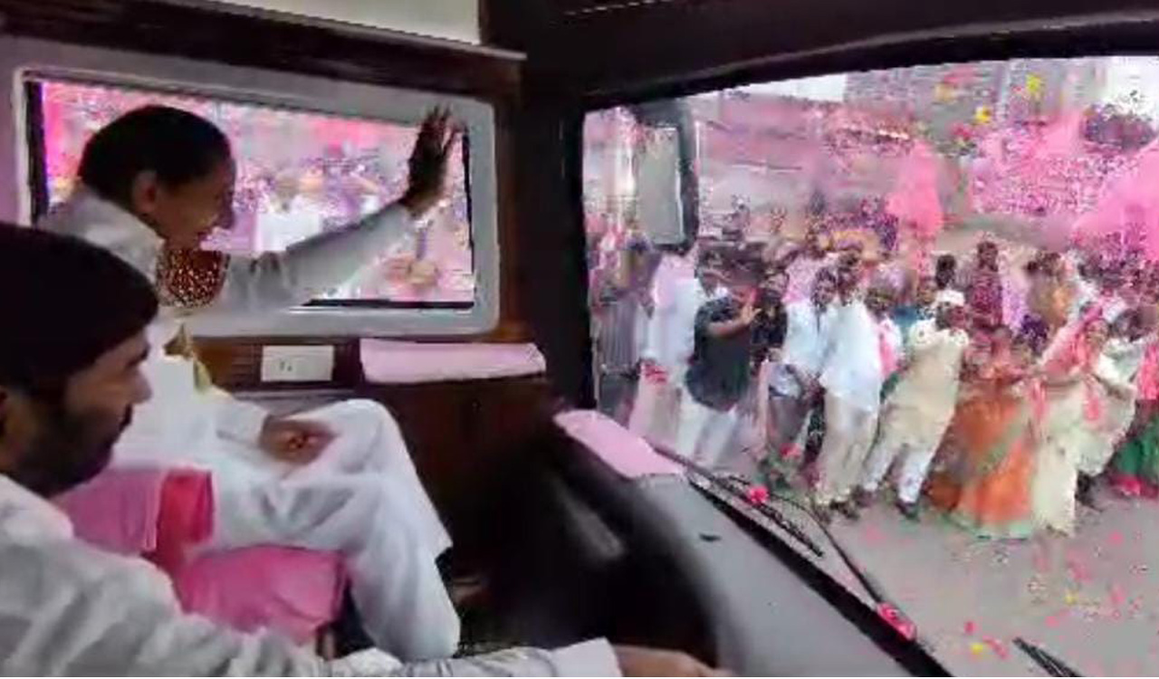 NH-65 turns pink to greet CM KCR