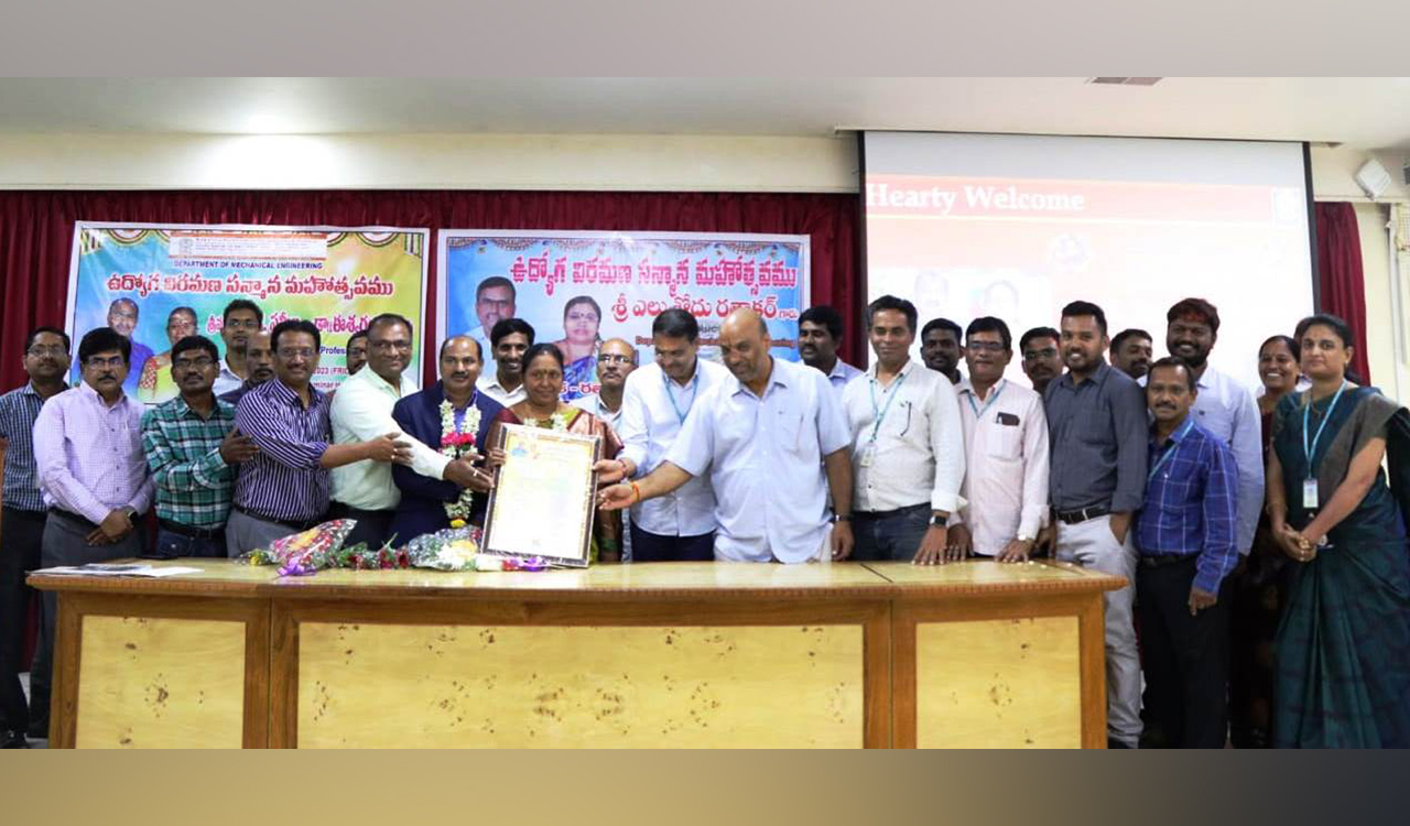 KITSW honours Dr K Eswaraiah on retirement