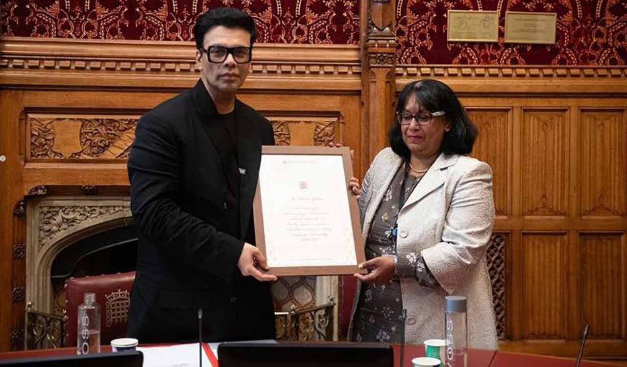 Karan Johar honoured by British Parliament for 25 years of filmmaking