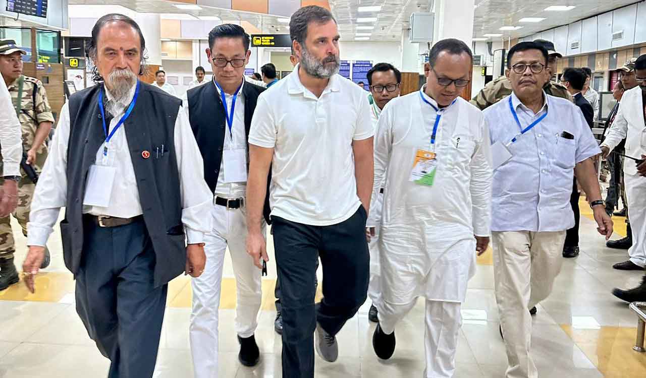 Manipur: Rahul Gandhi reaches Imphal for his two-day visit