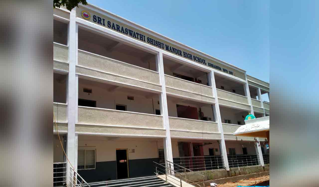 Hyderabad: Renovated building block at Sri Saraswathi Shishu Mandir High School inaugurated