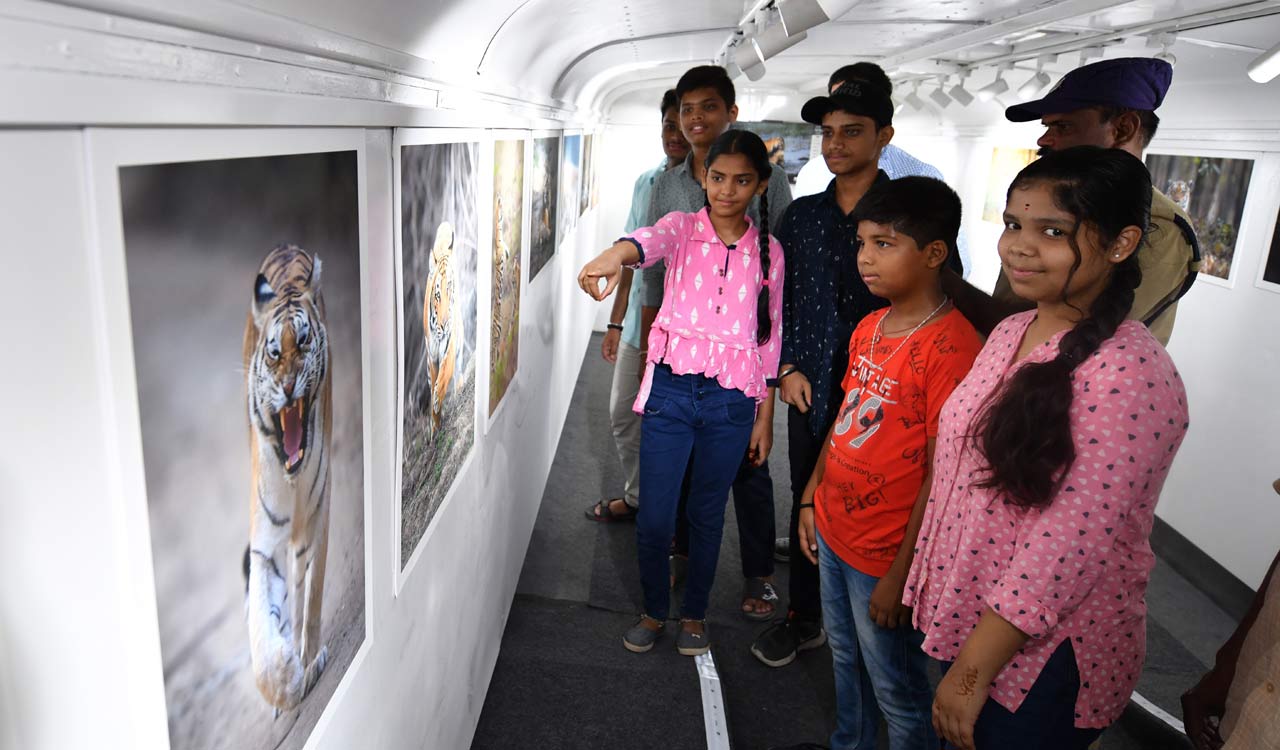 Hyderabad: TSRTC unveils mobile Tiger Photo Exhibition