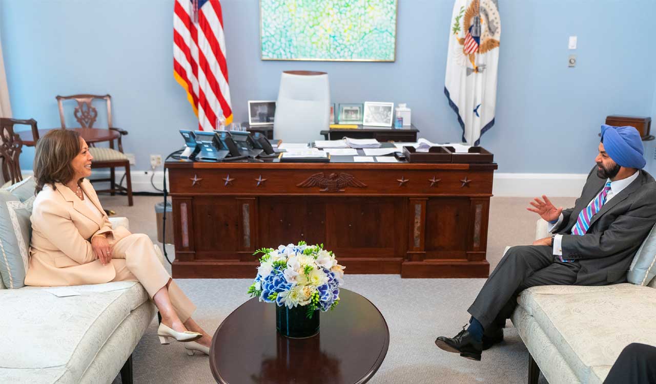US Vice President Kamala Harris meets World Bank chief Ajay Banga