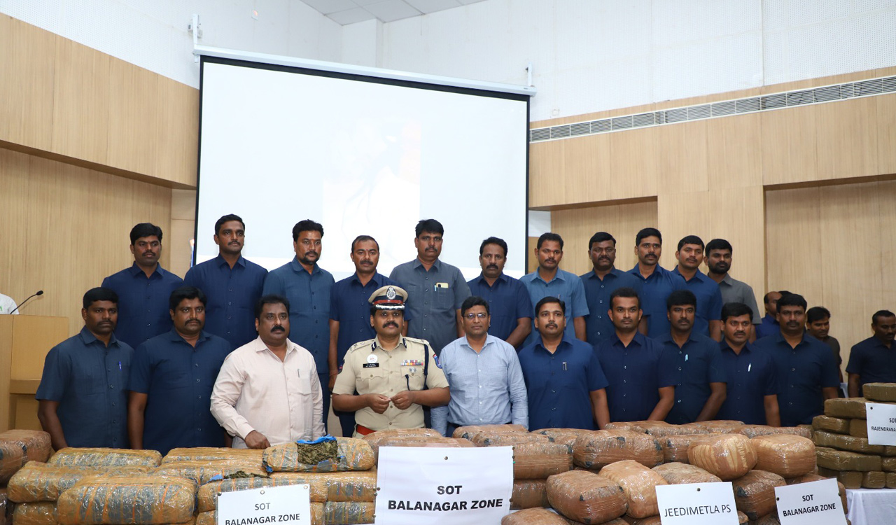 Police bust marijuana smuggling ring, arrest 8 and seize Rs. 2.80 Crores worth of property