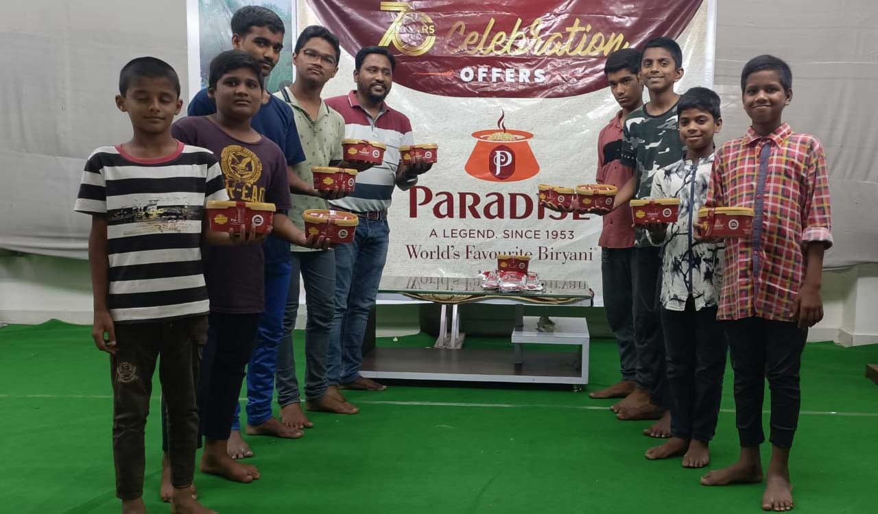Paradise Biryani nourishes 150 orphan kids with Biryani feast